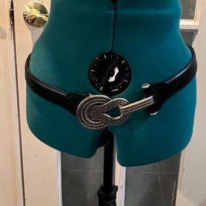 Black & Silver adjustable belt